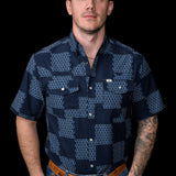 The Dallas in Blue Short Sleeve Snap