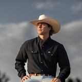 The Collin in Black- Long Sleeve Snap Shirt