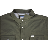 CORE - Men's Olive Green Long Sleeve Snap Shirt