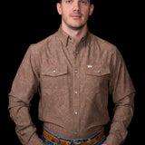 The Carson in Brown - Long Sleeve Snap Shirt