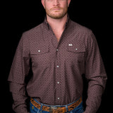 The Silas in Brown - Long Sleeve Snap Shirt