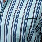 The Jackson in Blue - Long Sleeve Snap Shirt