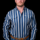 The Atlas in Blue - Long Sleeve Snap Shirt