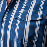 The Atlas in Blue - Long Sleeve Snap Shirt