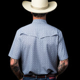 Diamond Short Sleeve Snap Shirt Black (FINAL SALE)
