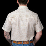 The Carson in Beige Short Sleeve Snap