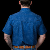 The Carson in Blue Short Sleeve Snap
