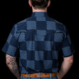 The Dallas in Blue Short Sleeve Snap