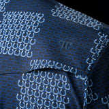 The Dallas in Blue Short Sleeve Snap