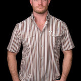 The Wyatt - Brown Short Sleeve Snap