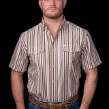 The Wyatt - Brown Short Sleeve Snap