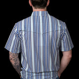 The Wyatt - Blue Short Sleeve Snap
