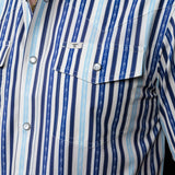 The Wyatt - Blue Short Sleeve Snap