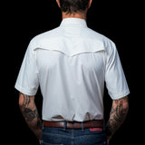 CORE - Men's White Short Sleeve Snap Shirt