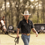 CORE - Men's Black Short Sleeve Snap Shirt