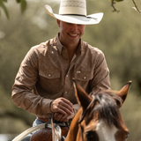 The Carson in Brown - Long Sleeve Snap Shirt