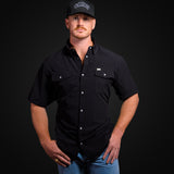 CORE - Men's Black Short Sleeve Snap Shirt