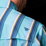The Tristan in Blue - Short Sleeve Snap