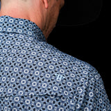 The Emerson Short Sleeve Pearl Snap Shirt in Blue