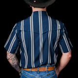 The Hatfield Short Sleeve Pearl Snap Shirt in Blue