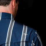 The Hatfield Short Sleeve Pearl Snap Shirt in Blue