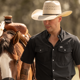 CORE - Men's Black Short Sleeve Snap Shirt