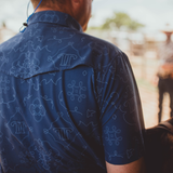 The Carson in Blue Short Sleeve Snap