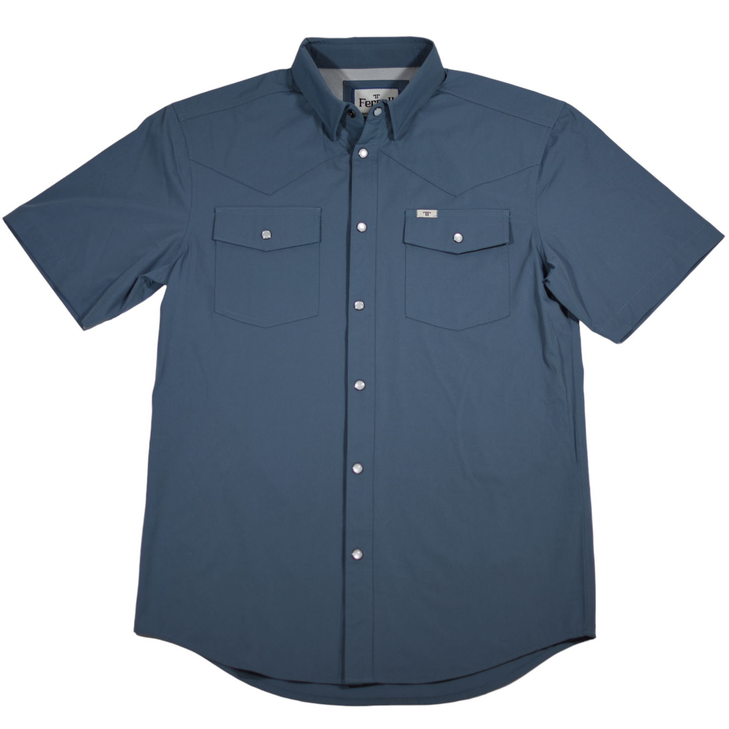 CORE - Blue Short Sleeve Snap Shirt