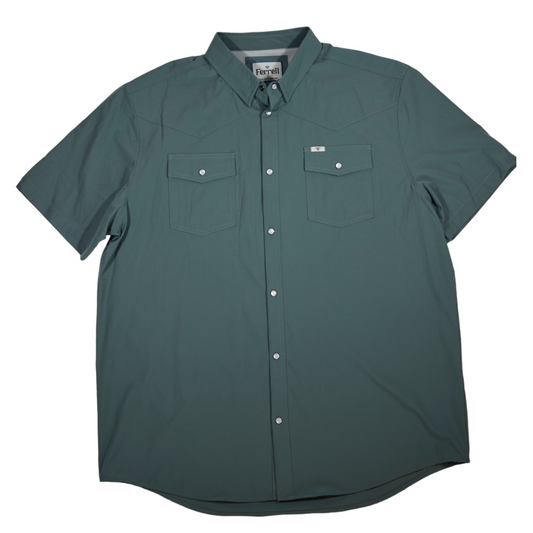 CORE - Teal Short Sleeve Snap Shirt