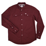 CORE - Men's Maroon Long Sleeve Snap Shirt