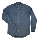 CORE - Men's Blue Long Sleeve Snap Shirt