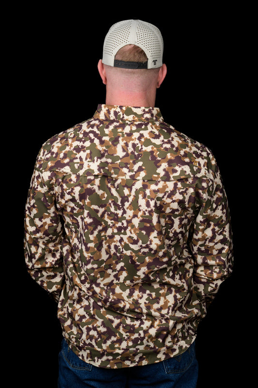The Ferrell Camo Lite - Long Sleeve Double Button Shirt (FINAL SALE)