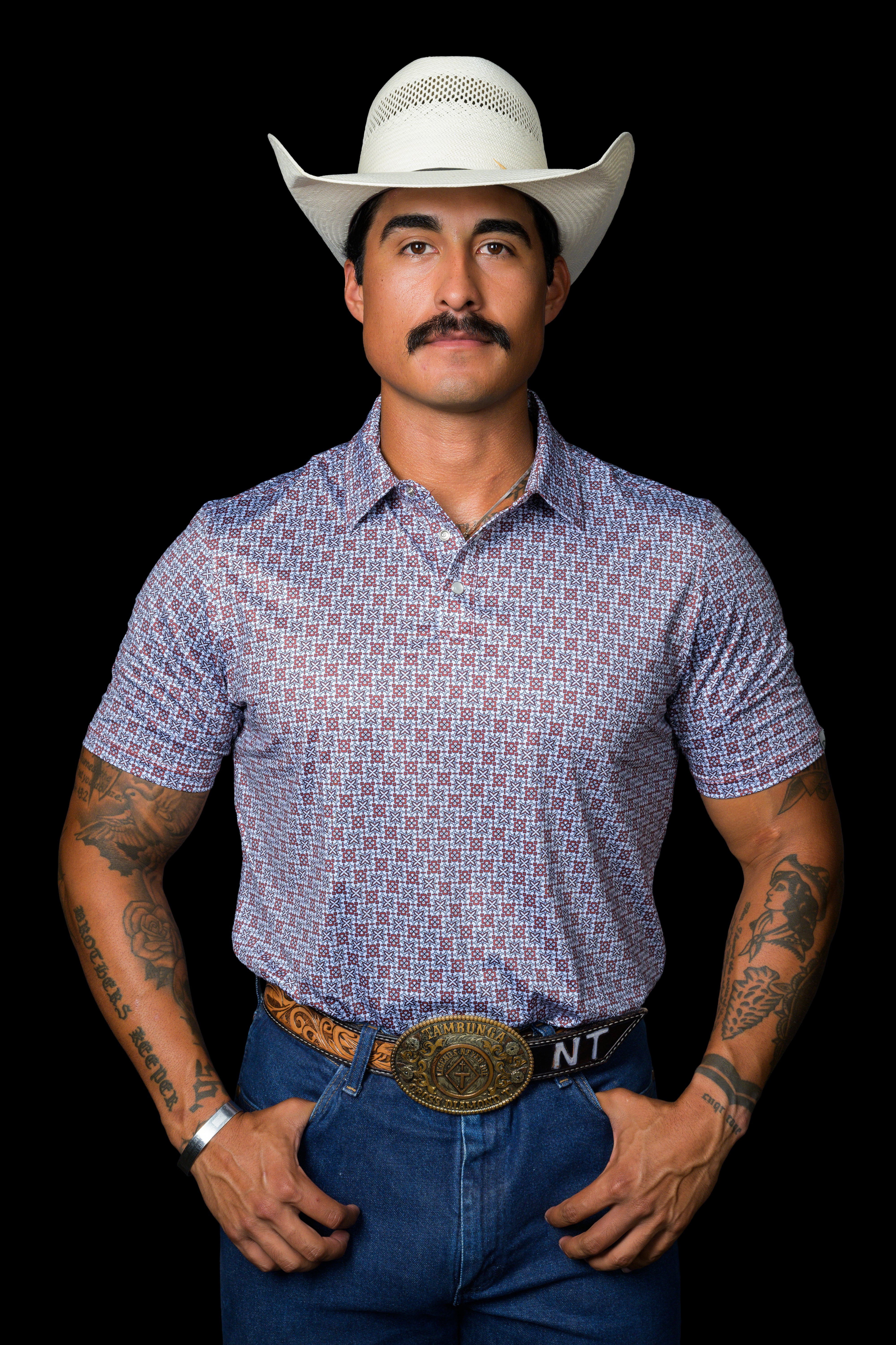 Colton Letter The Colton in Red Polo – Ferrell Brand