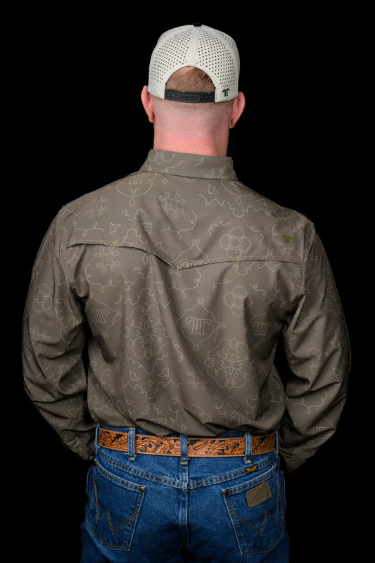 The Carson in Green - Long Sleeve Snap Shirt (FINAL SALE)