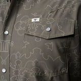 The Carson in Green - Long Sleeve Snap Shirt