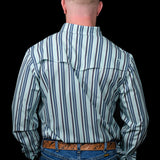 The Jackson in Blue - Long Sleeve Snap Shirt