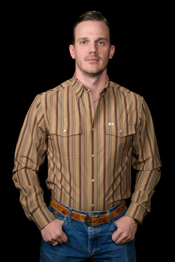 The Jackson in Green - Long Sleeve Snap Shirt (FINAL SALE)