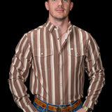 The Atlas in Brown - Long Sleeve Snap Shirt
