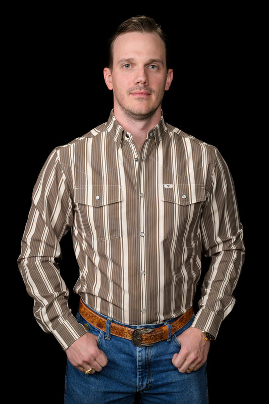 The Atlas in Green - Long Sleeve Snap Shirt (FINAL SALE)