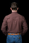 The Collin in Brown- Long Sleeve Snap Shirt (FINAL SALE)
