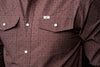 The Collin in Brown- Long Sleeve Snap Shirt (FINAL SALE)