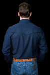 The Collin in Black- Long Sleeve Snap Shirt (FINAL SALE)