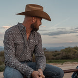 The Connor in Brown - Long Sleeve Snap Shirt