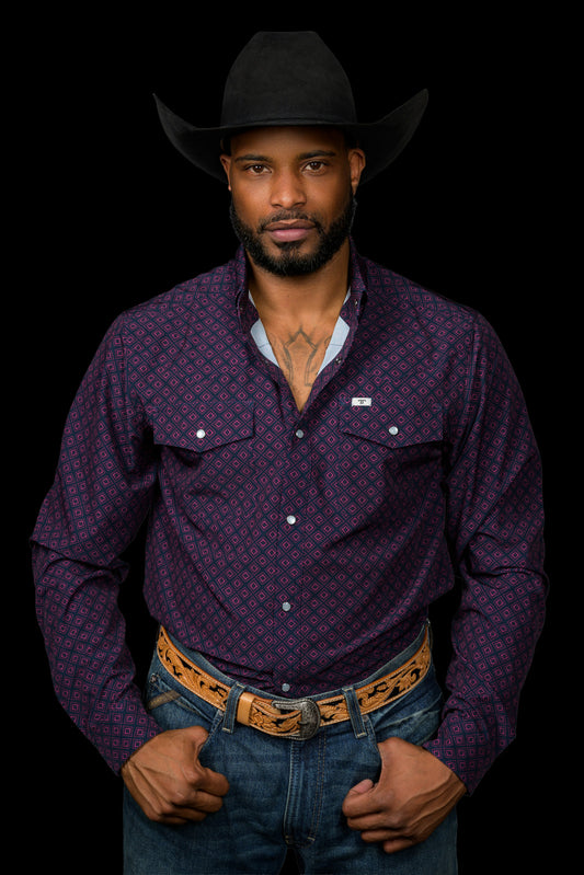 The Keaton Long Sleeve Pearl Snap Shirt