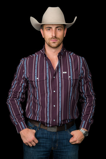 The Reid Long Sleeve Pearl Snap Shirt