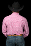 The Clark Long Sleeve Pearl Snap Shirt in Pink