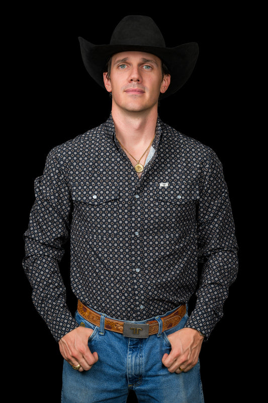 The Clyde Long Sleeve Pearl Snap Shirt