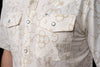 The Carson in Beige Short Sleeve Pearl Snap