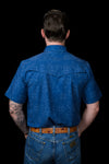 The Carson in Blue Short Sleeve Snap (FINAL SALE)