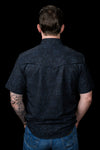 The Carson in Black Short Sleeve Pearl Snap